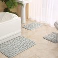 thumbnail image 2 of Shitouwen alfombrilla de suelo antideslizante y absorbente para bañera de baño con relieve de adoquín, 2 of 4