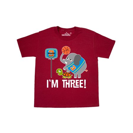 

Inktastic Basketball 3rd Birthday For Three Year Old Youth T-Shirt