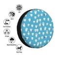 thumbnail image 4 of Salouo Healthy And Ill White Teeth Print Spare Tire Cover 14-17 inch Spare Tire Protector Universal Tough Tire Wheel Cover for Trailer SUV and Truck-15 inch, 4 of 6