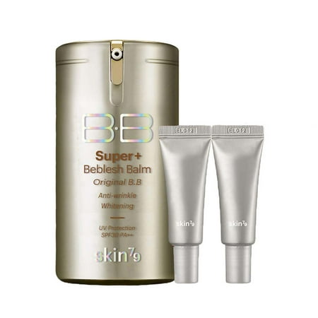 SKIN79 Super+ Beblesh Balm Original Gold BB Cream 1.35 fl.oz (40 ml) with 2 Random Travel Size BB Cream (7g)