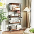 thumbnail image 5 of Costway 2 PCS 5 Tier Bookshelf 62" Tall Bookcase with Tiltable Shelves Display Storage Rack, 5 of 9