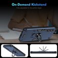 thumbnail image 4 of Phone Case for Samsung Galaxy A55 Hybrid Case with Ring Kickstand, Heavy Duty Protection Armor Case with Comfortable Grip Support Magnetic Car Mount for Samsung Galaxy A55 - Navyblue, 4 of 7