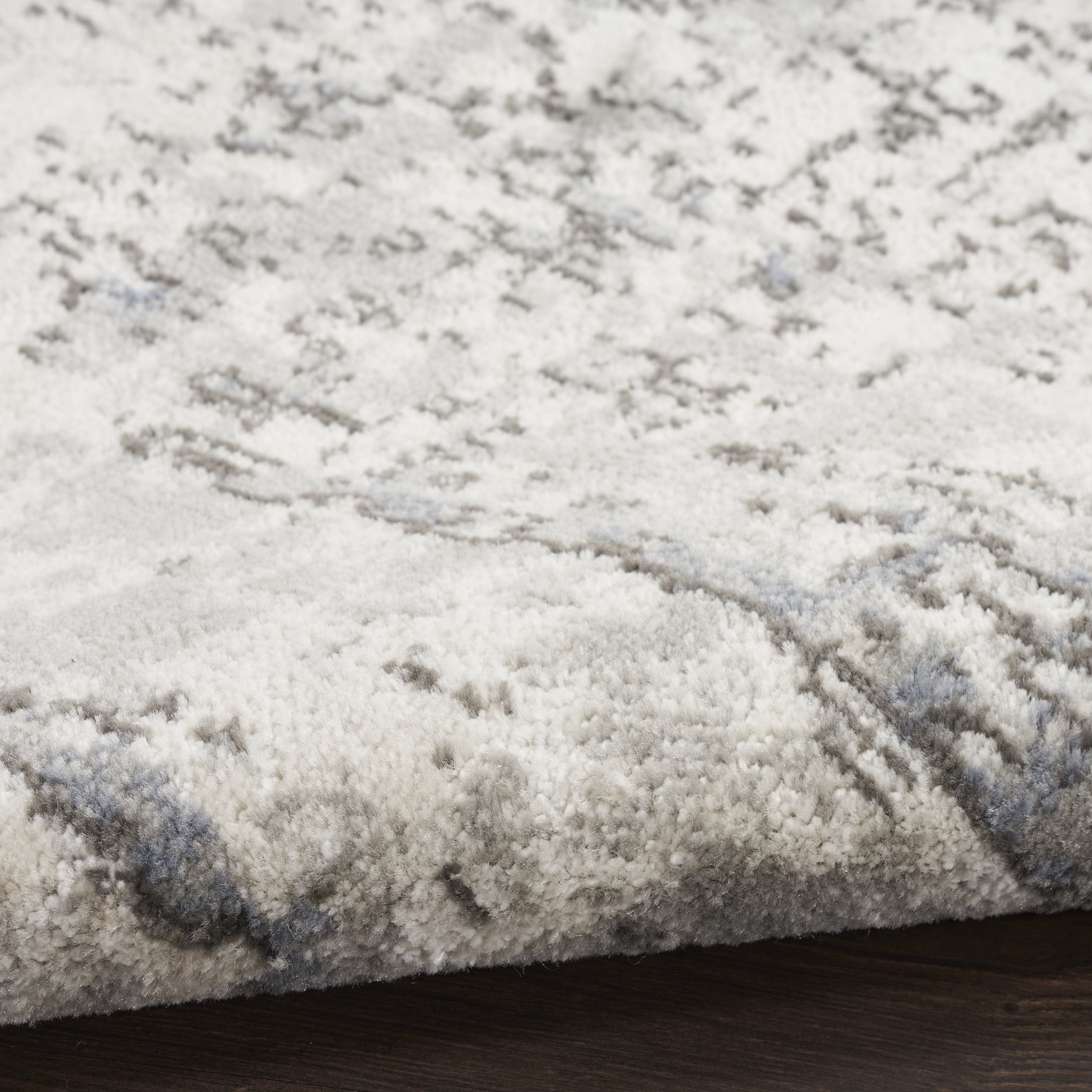 Nourison Concerto Abstract Ivory Blue Grey 10' x 14' Area Rug (10x14)