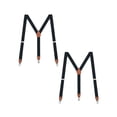 thumbnail image 1 of Buyless Fashion Bretelles d'Extrémité en Cuir, Lot de 2, pour Hommes - Sangles Élastiques Réglables de 48 Pouces, 1 Pouces - Forme en Y, 1 of 7