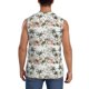 thumbnail image 4 of Fotbe Flamingo Palm Trees Men's Camiseta sin Mangas Estampada para Hombres, Playera Casual para Gimnasio, Entrenamiento, Playa-Large, 4 of 7