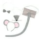 thumbnail image 2 of 1 conjunto de vestuario animal set orejas de mouse cola de diadema y lana, 2 of 4