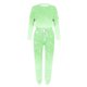 thumbnail image 4 of Puntoco Traje Casual Con Cordón Y Cuello Redondo De Manga Larga Con Estampado Holgado A La Moda Para Mujer Verde Xxl, 4 of 5