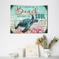 thumbnail image 4 of Sea Turtle Wall Art Turtle Colorful Coral Pictures Wall Decor A Day At The Beach Restores the Soul Canvas Painting Prints Artwork Modern Home Decoration Framed for Living room Bedroom Bathroom Office, 4 of 6
