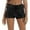 Black, variant on Uaswgudfs Women's High-Waisted Summer Shorts with Adjustable Drawstring - 4" Inseam Shiny Stretch Shorts for Running, Gym & Casual Wear Red M