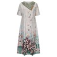 thumbnail image 4 of Robes d'Été Aguichant pour Femmes Mode Femmes Décontracté Aguichant Col en V Imprimé Été Manches Courtes Poches Robe Aguichant Robe d'Été en Liquidation, 4 of 6