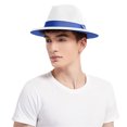 thumbnail image 4 of SAYOO Sombrero de lana de otoño neutro, sombrero de Fedora de doble cara de moda con cinta decorativa SAYOO moda, 4 of 8