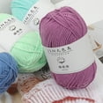 thumbnail image 6 of AYktou 100% Pure Cotton Crochet Yarn,50 gram Skeins,Worsted Medium Crocheting Yarn,32 Colors Available,4 Strands Of Combed Milk Cotton Thread Diy Doll Cotton Knitting Yarn, 6 of 7