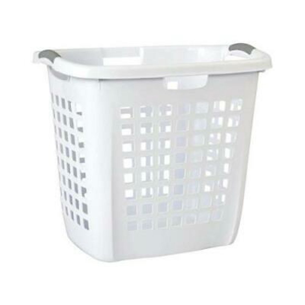 Sterilite White Plastic Laundry Basket,9183144518