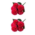 thumbnail image 3 of ziyahi 5 Heads Artificial Flower Bouquet Wedding Party Ceremony Decor rose red 2Set, 3 of 6