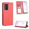 thumbnail image 2 of Compatible with Samsung Galaxy Note 20 Ultra Case Magnetic Closure Vintage Pattern PU Leather Wallet Cover with Card Slots-Red, 2 of 5