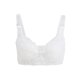 thumbnail image 1 of SOSTEN CHIC Mujeres Sujetadores de Copas Completas Transpirables Confort Encaje Floral Cobertura Completa Sin Almohadillas Con Aros 40/90 Ajuste 38B/C Blanco, 1 of 5
