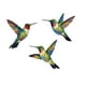 thumbnail image 5 of 3 piezas de decoración de pared de metal con diseño de pájaros, colibrí de metal, para colgar en exteriores., 5 of 9