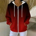 thumbnail image 2 of Women’s Zipper Hoodies Lightweight Long Sleeve Sweatshirt Comfy Soft Fashion Fall Jackets for Women with Pockets, 2 of 8