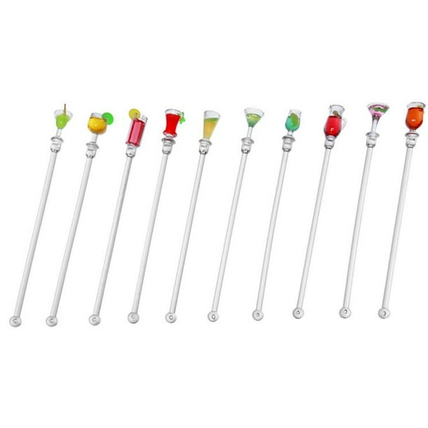 10 Uds agitador agitador cuchara mezcladora para café agitadores de martini cucharas de té cucharas licuadora de café espumador agitador mezclador cóctel