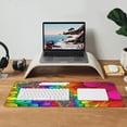 thumbnail image 5 of Large Mouse Pad Tie Dye Abstract Rainbow Color Extended Gaming Mouse Pad with Stitched Edges Laptop Computer Keyboard Mouse Mat Desk Pad for Work Game Office Home, 5 of 6