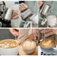 thumbnail image 5 of Jarra de leche de acero inoxidable de 350 ml/600 ml/900 ml (12 oz/20 oz/32 oz) para espumador de leche de café, capuchino y café con leche (plateada, 20 oz/600 ml), 5 of 5
