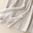 thumbnail image 6 of Busydd Women's Cotton Linen Skirt with Pockets Summer Beach Solid Color Elastic Waist Midi Skirt Comfortable Drawstring Slit Hem Long Skirts L, 6 of 9