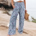 thumbnail image 1 of Simua Pantalon Droit Taille Haute pour Femmes Pantalon d'Été Décontracté, 1 of 5