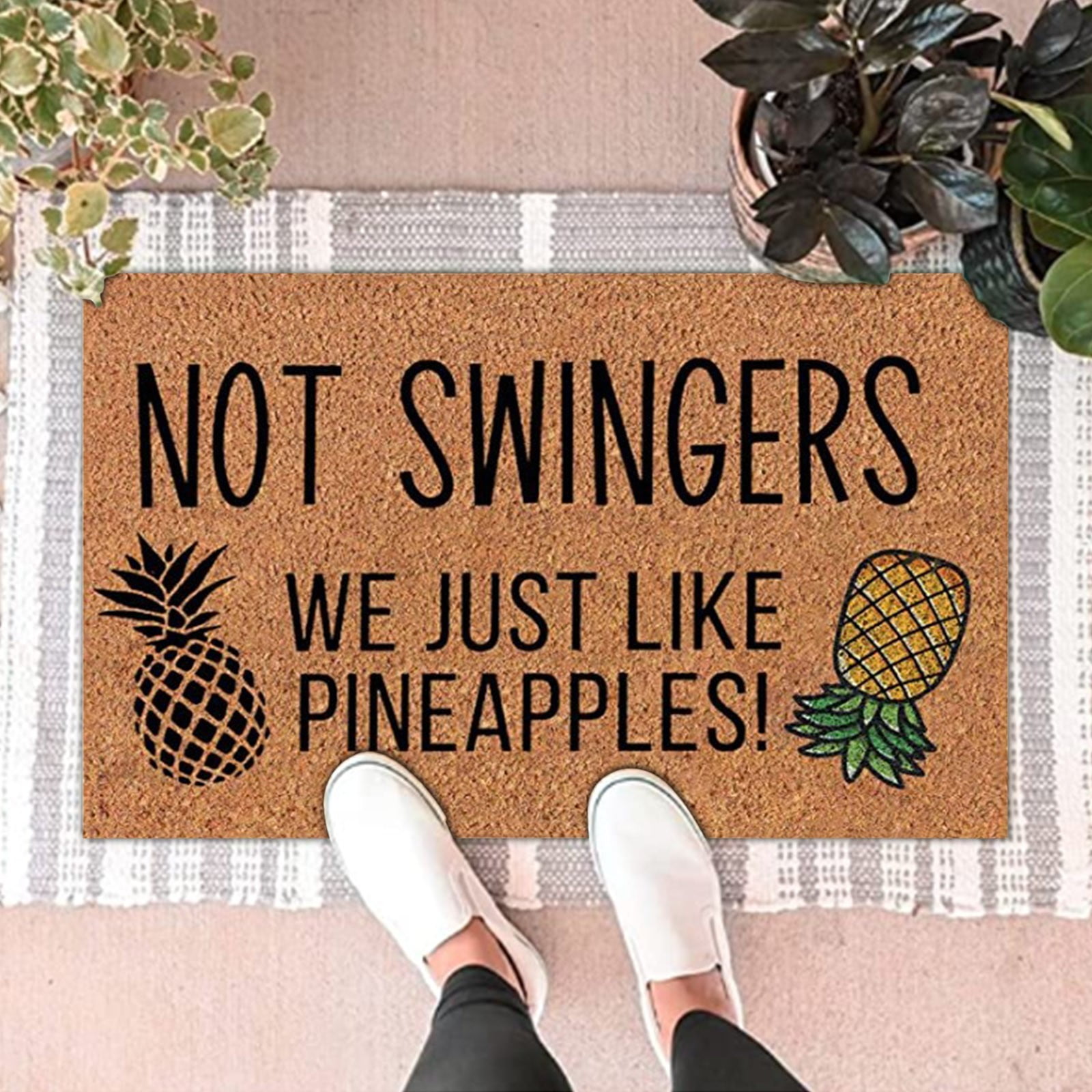 Awdenio Deals Upside Down Pineapple Door Mat,23.6 X 15.7 Inch Indoor