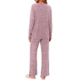thumbnail image 4 of Weekease Two Piece Pajama Sets for Women V Neck Button up Tops Drawstring Pants Casual Lounge Set with Pockets, 4 of 8