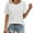 01 White, variant on Fewfanhot Womens Tops Summer Tops Trendy Short Sleeve T Shirts Pleated Crewneck Tees Blouses Dressy Casual Outfits Fashion Clothing