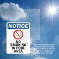 thumbnail image 6 of No Smoking In Pool Area OSHA Notice Rigid Plastic Sign 14 Inch x 10 Inch - 10 Pack, 6 of 8