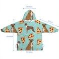 thumbnail image 7 of Boxer Dog Pitbull Terriers Dog and Pizza Blanket Hoodies for Kids 6-13YR Oversize Wearable Blanket Hoodies for Boys Girls Teens, 7 of 7