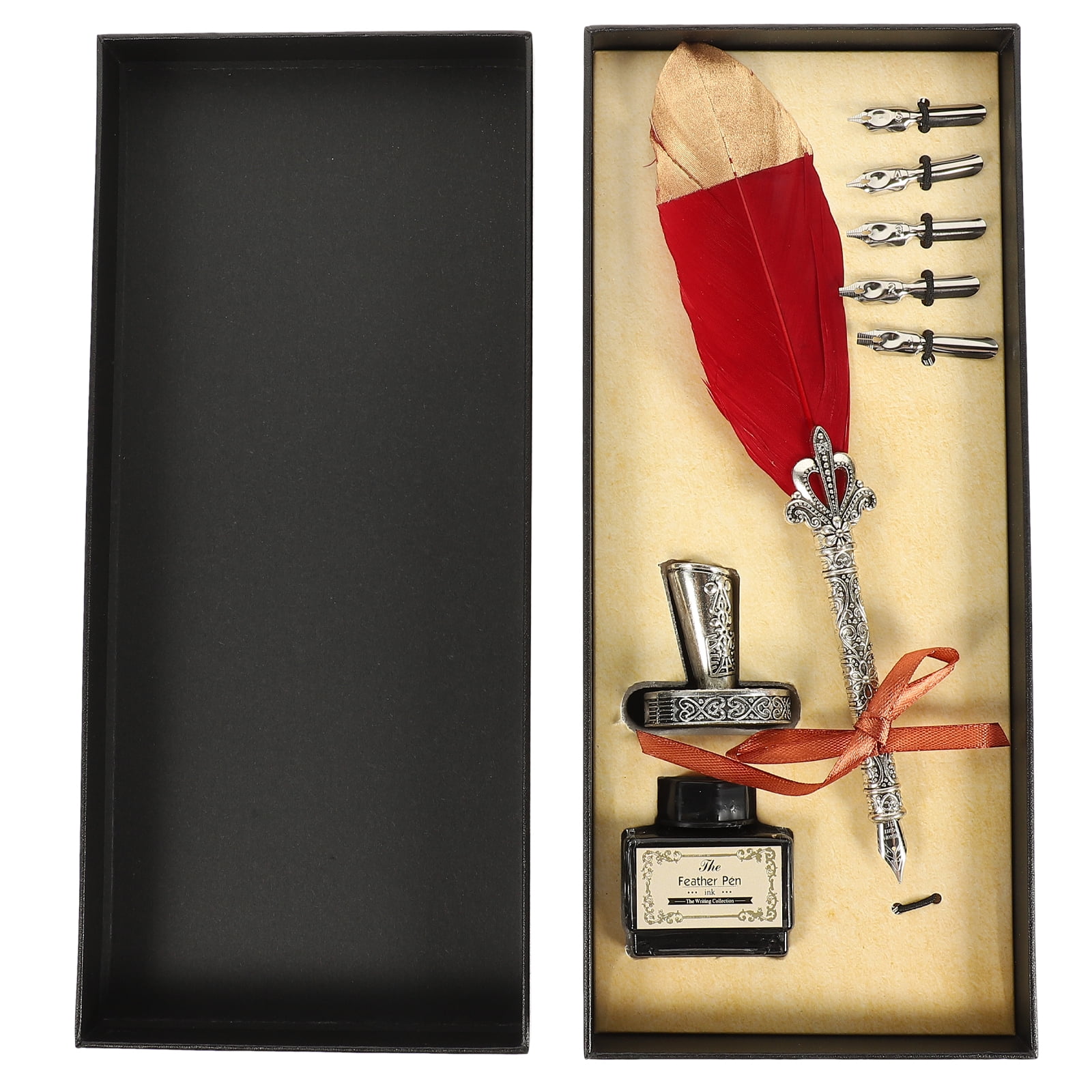1 Set of Quill Pen and Ink Kit Decorative Quill Pen Calligraphy Dip Pen