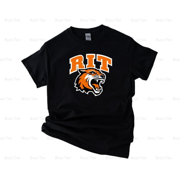 Rochester Institute of Technology RIT Tiger Stacked Logo V41382 New Unisex T-Shirt, up to 5XL