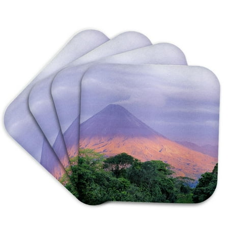 3drose, Arenal Volcano Np, Alajuela, Costa Rica - Sa22 Cbe0004 - Christopher Bettencourt, Set of 4 Coasters - Soft
