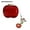 Transparent Red, Apple Pendant Style, variant on Apple-shaped Protective Case for AirPods 4, Transparent TPU Soft Rubber Shockproof Protective Shell, Cute Apple-shaped Earphone Case (Transparent Red, Hollowed-out Apple Pendant Design)
