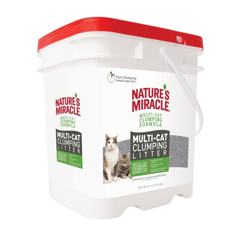 Natures Miracle Multi-Cat Clumping Clay Litter Fresh Linen Fragrance Super Absorbent Fast-Clumping Formula Cat Litter 
