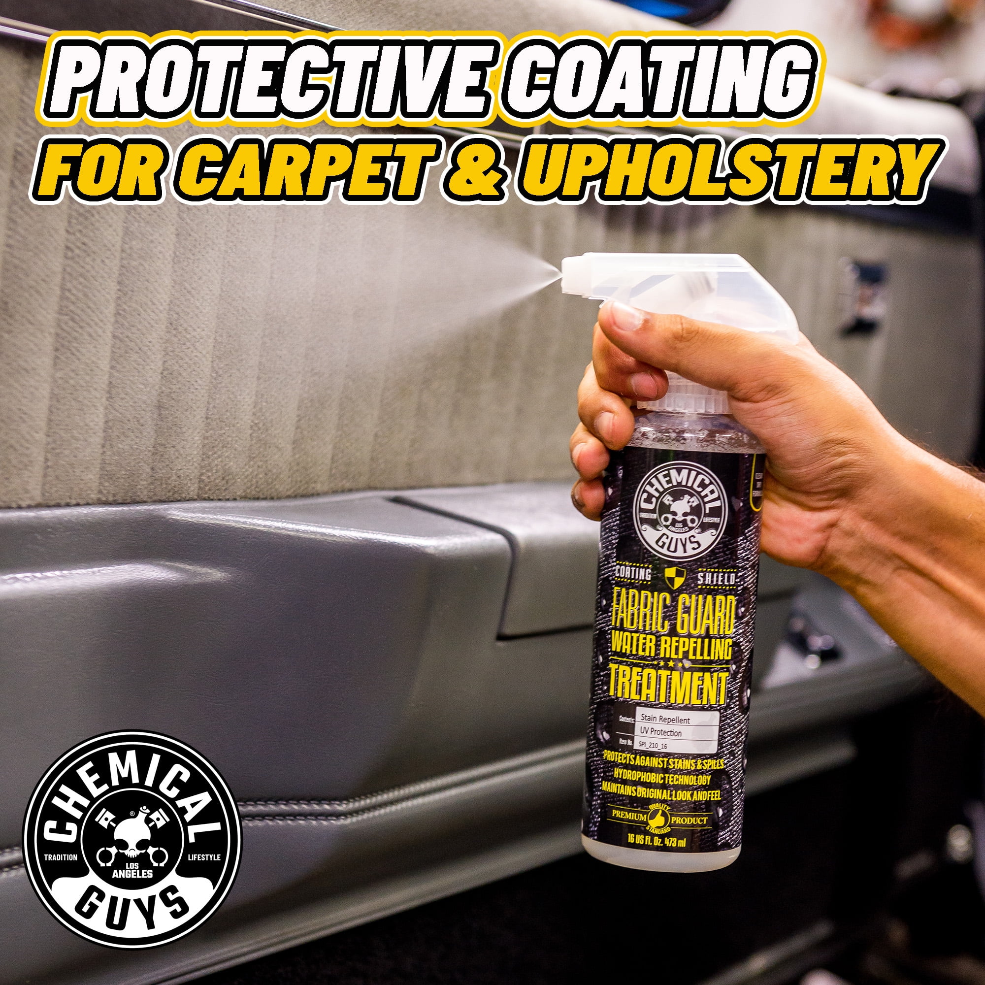 Chemical Guys - Give your carpets and upholstery a deep clean with Fabric  Clean!⁣ Fabric Clean dissolves and removes dirt, odors, and stains from  automotive carpets, fabrics, and upholstery with hi-sudsing, deep