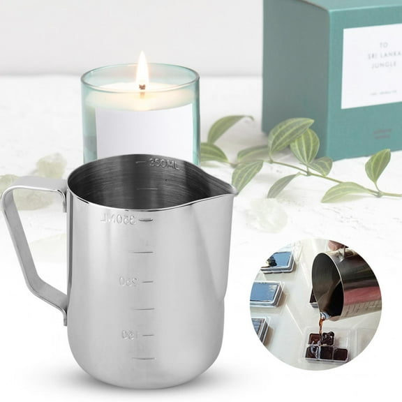 EECOO Wax Melting Cup,Stainless Steel Candle Wax Melting Pouring Cup Candle Making Pot DIY Candle Tool with Handle,Stainless Steel Wax Melting Pot