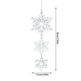 thumbnail image 3 of nTRIUQJ Elegant Acrylic Snowflake Rearview Hanging Ornament for Festive Car Interior Decoration and Seasonal Celebration Silver1, 3 of 4