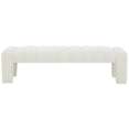thumbnail image 2 of SAFAVIEH Couture Bellisima Solid Tufted Boucle Modern Bench, Ivory, 2 of 6