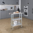 thumbnail image 4 of AmGood 14 in. x 30 in. Stainless Steel Table with Two Undershelves | Metal Utility Kitchen Prep Work Table | NSF, 4 of 9