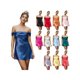 thumbnail image 4 of Minivestido de mujer sin mangas, con hombros descubiertos, plisado, liso, para cóctel de verano., 4 of 8