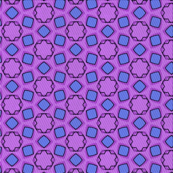 Ahgly Company Indoor Square Patterned Purple Daffodil Purple Area Rugs, 7' Square