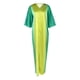 thumbnail image 4 of Gibobby Vestido largo para mujer Vestido casual de manga siete con cuello en V y estampado degradado para mujer(Verde,G), 4 of 5