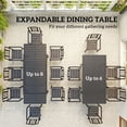 thumbnail image 3 of Expandable Outdoor Dining Table, Rust-Resistant Aluminum Patio Table with Slatted Top, 59"-89" Length for 6-8 People, Dark Grey, Suitable for Garden, Backyard or Poolside, 3 of 7