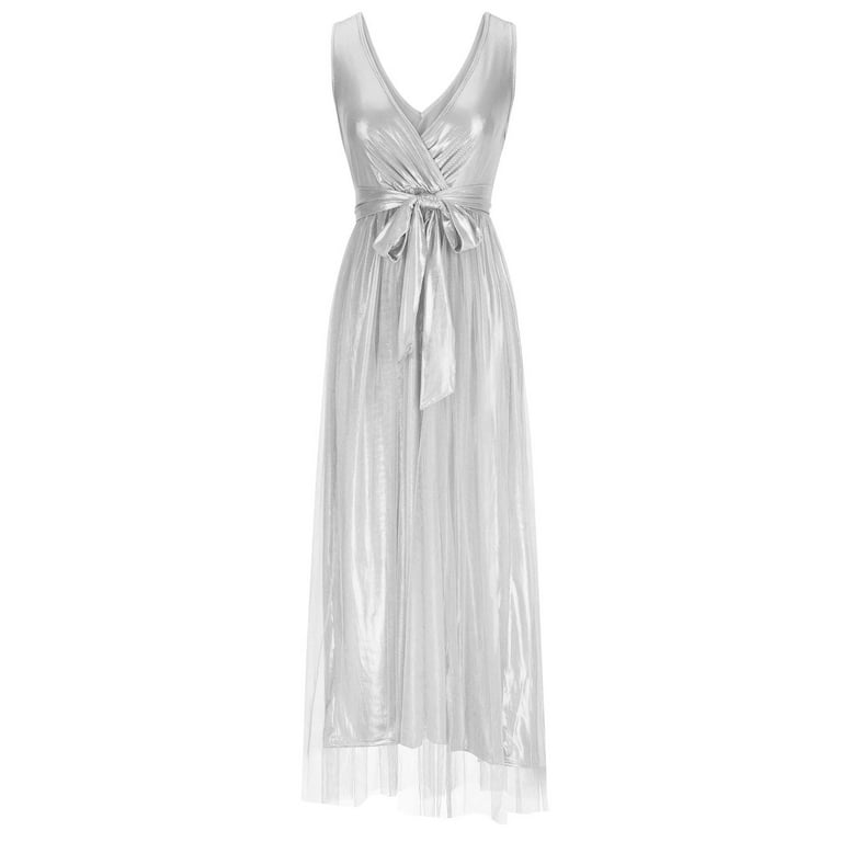 TMOYZQ Women's Elegant Sparkly Glitter High Split Maxi Dress Sleeveless V Neck Ruched A-Line Tulle Maxi Dresses Formal Evening Party Prom Gowns Bridesmaid Dress - Walmart.com TMOYZQ Women's Elegant Sparkly Glitter High Split Maxi Dress Sleeveless V Neck Ruched A-Line Tulle Maxi Dresses Formal Evening Party Prom Gowns Bridesmaid Dress - Walmart.com