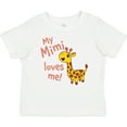 thumbnail image 3 of Inktastic My Mimi Loves Me- Cute Giraffe Boys or Girls Baby T-Shirt, 3 of 5