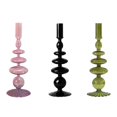 thumbnail image 3 of Glass Candlesticks Holders, Retro Glass Candle Holder for Taper Candle Table Centerpiece, 3 of 5