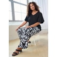 thumbnail image 3 of Roaman's Women's Plus Size Flutter Sleeve Ultrasmooth Fabric Tee, 3 of 3